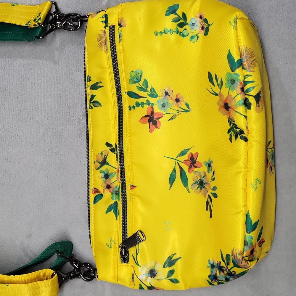 NWOT Lug Flare 2 Crossbody Bag 🌼 with Two Strap Choices ~ Bouquet Yellow" - Picture 2 of 16